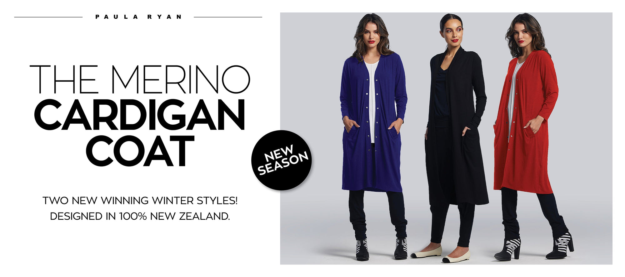 New This Week! Merino Cardigan Coats.