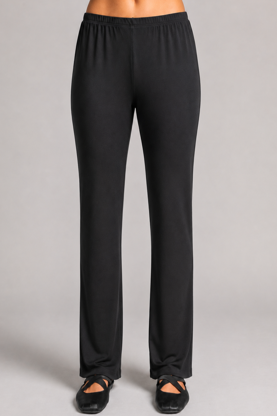 PAULA RYAN Narrow Leg Sleep Pants - Cashmere Modal Black