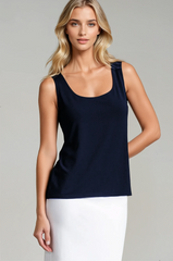PAULA RYAN Easy Fit Singlet - EcoVero Navy