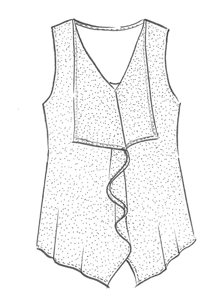 PAULA RYAN Angle Front Sleeveless Top - Black - Paula Ryan