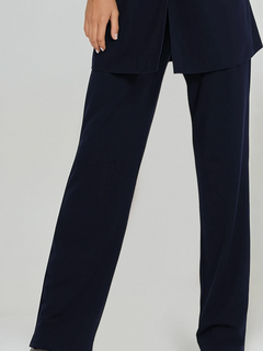 PAULA RYAN Tailored Pant - Microjersey Navy - Paula Ryan