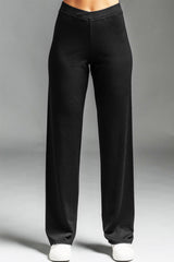 PAULA RYAN Straight Leg Lounge Pant - Merino TALL Black