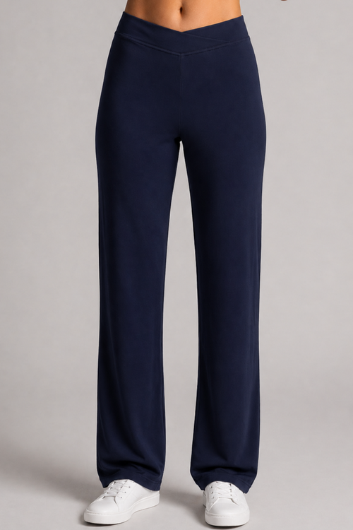 PAULA RYAN Straight Leg Lounge Pant - Merino Navy - Paula Ryan