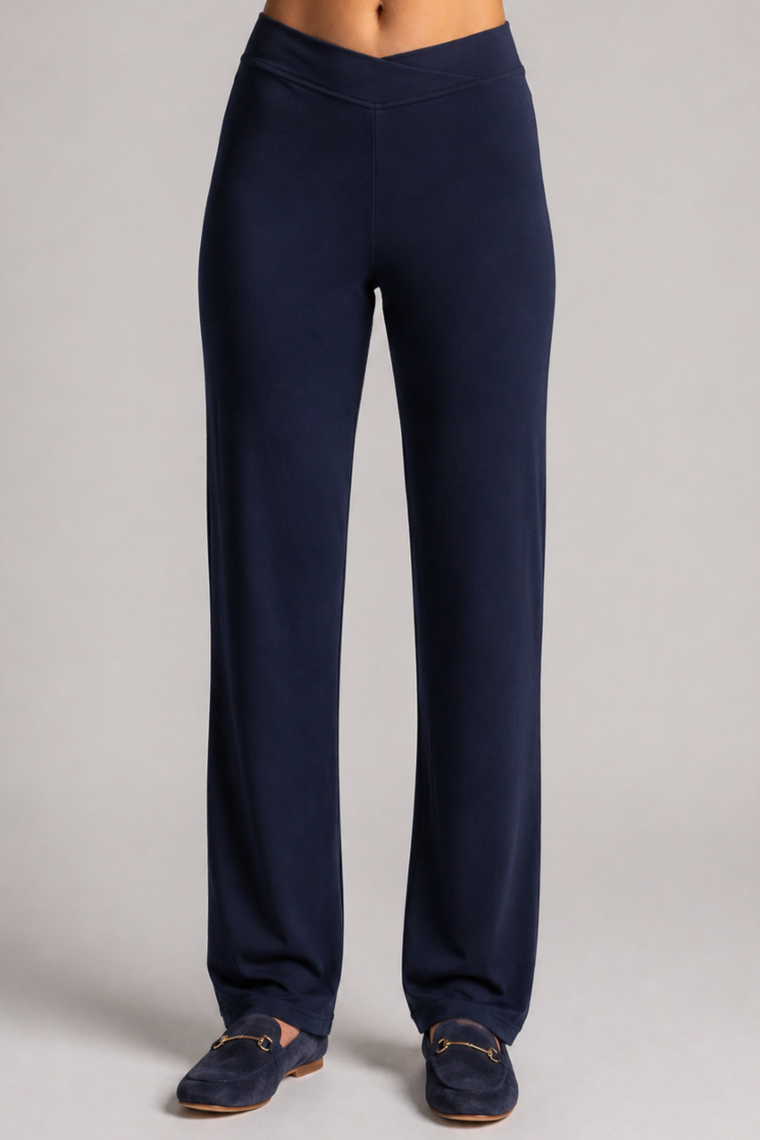 PAULA RYAN Straight Leg Lounge Pant - Merino Navy