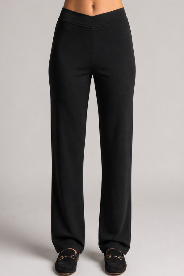 PAULA RYAN Straight Leg Lounge Pant - Merino Black - Paula Ryan