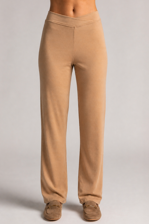 PAULA RYAN Straight Leg Lounge Pant - Merino Camel - Paula Ryan