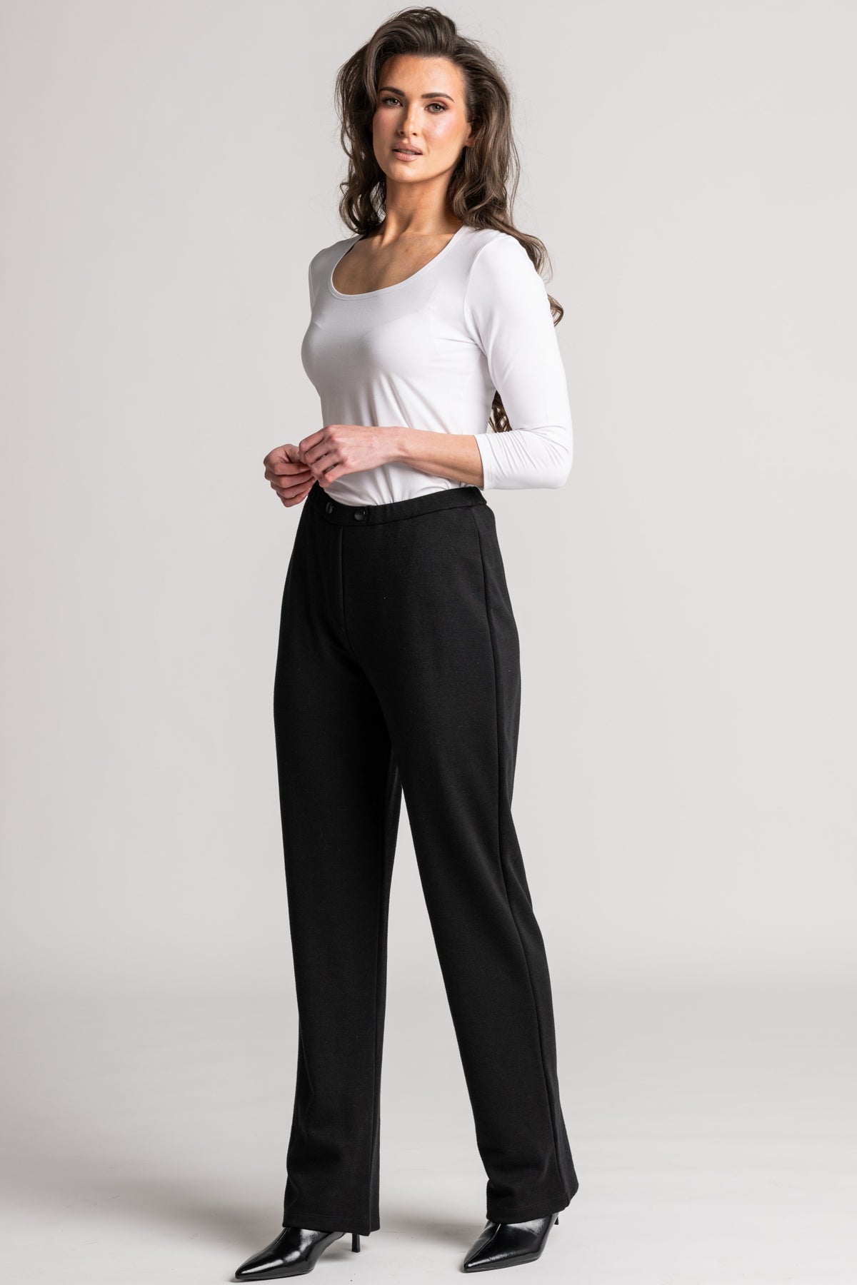 PAULA RYAN Tailored Pant - Merino Black