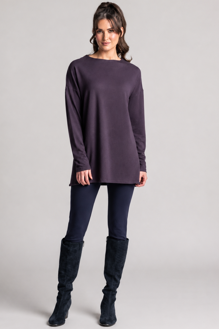 PAULA RYAN Crossover Waist Legging - Navy Roma