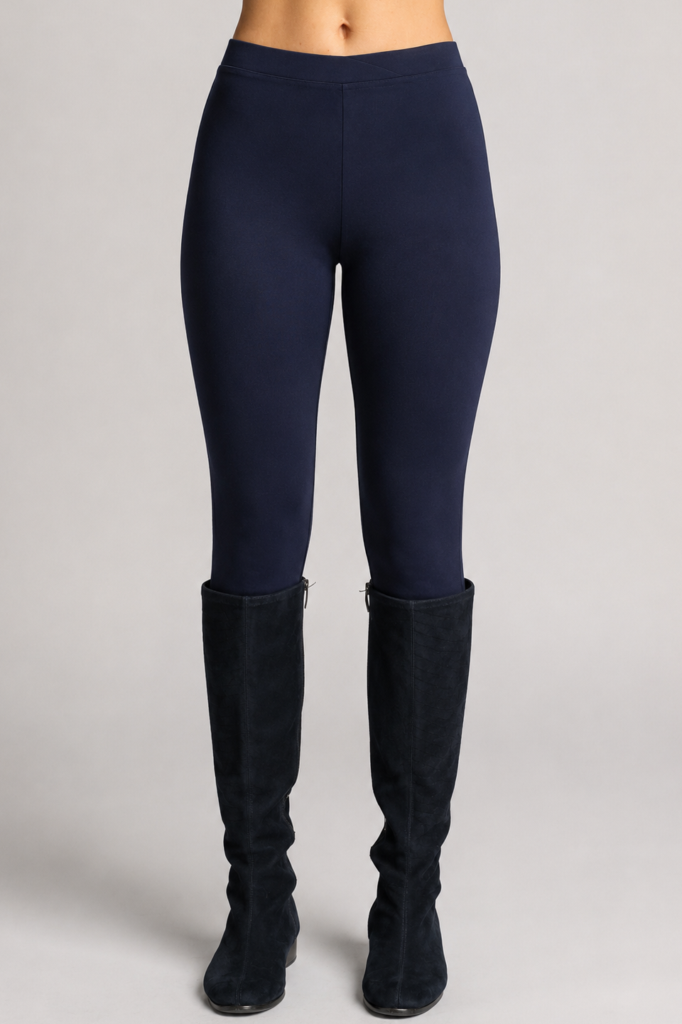 PAULA RYAN Crossover Waist Legging - Navy Roma