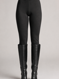 PAULA RYAN Crossover Waist Legging - Black Roma