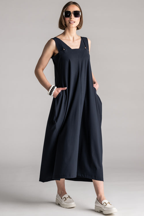 PAULA RYAN Reversible Dress Microjersey - Navy - Paula Ryan