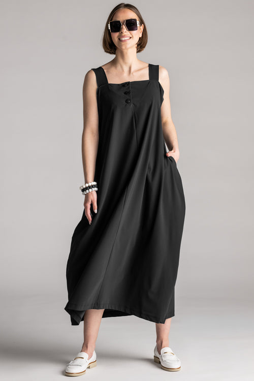 PAULA RYAN Reversible Dress Microjersey - Black - Paula Ryan