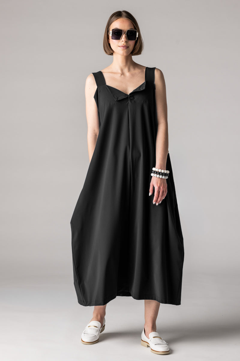 PAULA RYAN Reversible Dress - Microjersey Black