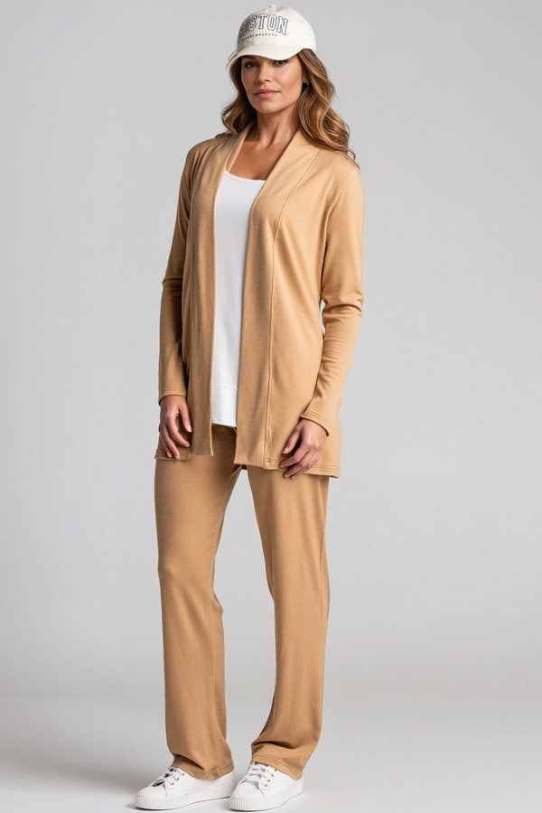 PAULA RYAN Straight Leg Lounge Pant - Merino Camel