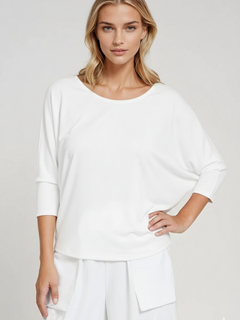 PAULA RYAN Batwing Top Eco Vero - White - Paula Ryan
