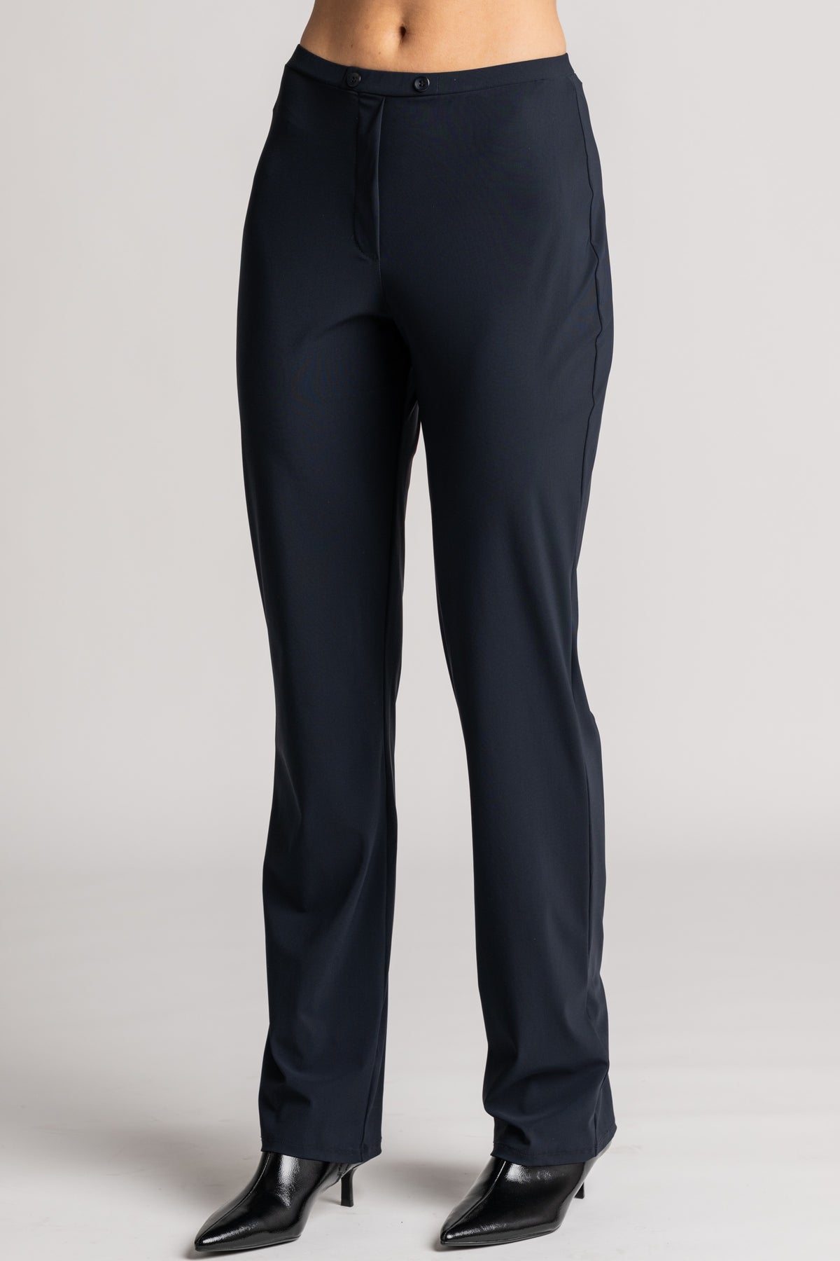 PAULA RYAN Tailored Pant - Microjersey Navy