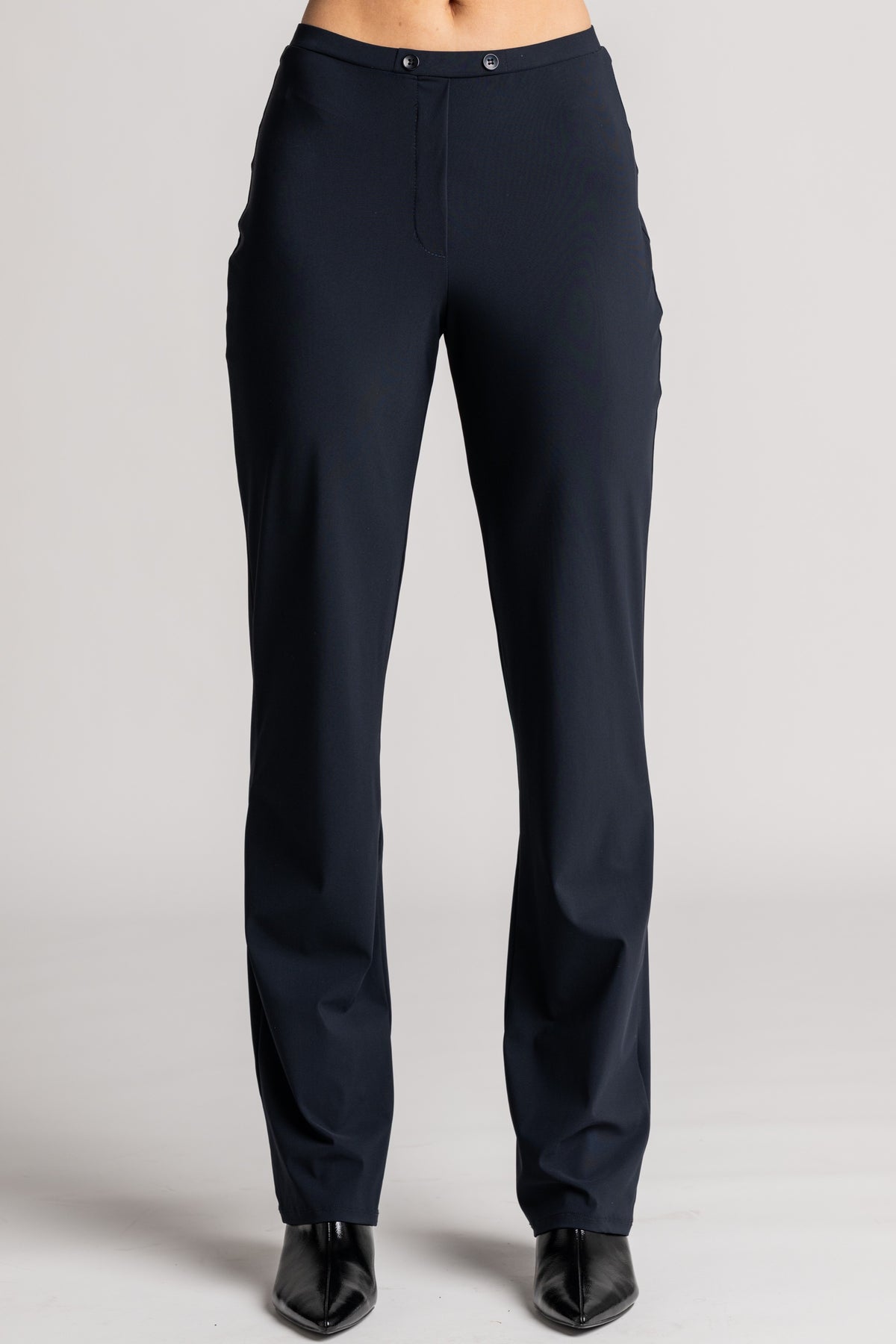 PAULA RYAN Tailored Pant - Microjersey Navy