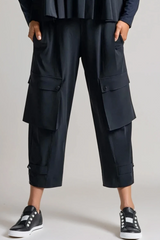 PAULA RYAN Wide Leg Kyoto Pant - Navy