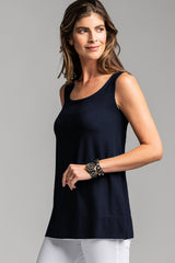 PAULA RYAN ESSENTIALS Loose Fit Singlet - Modal Soft Navy