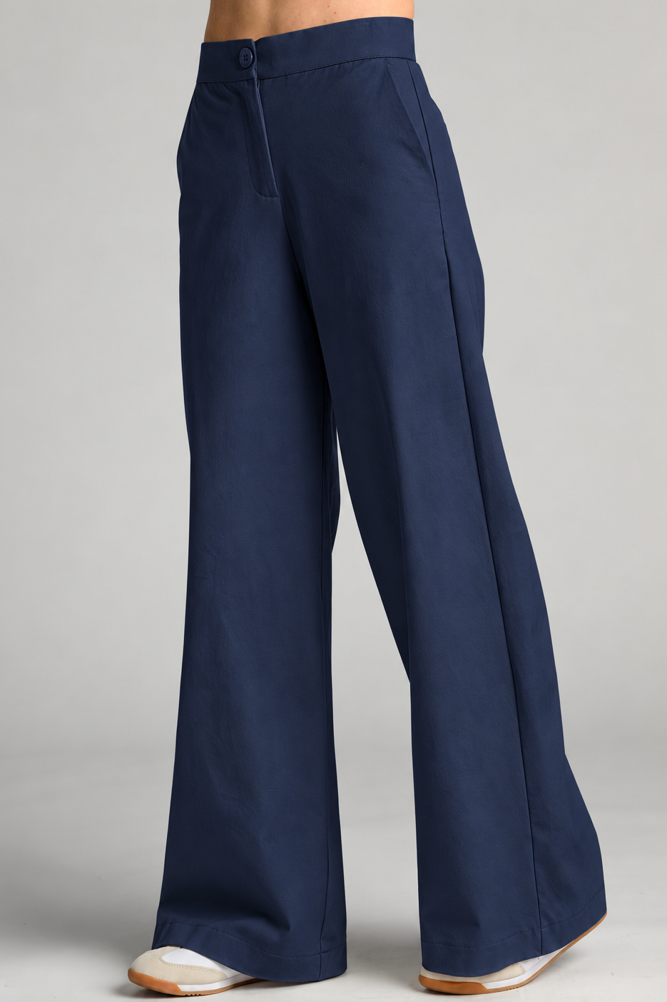 PAULA RYAN Sailor Pant - Navy Cotton Drill