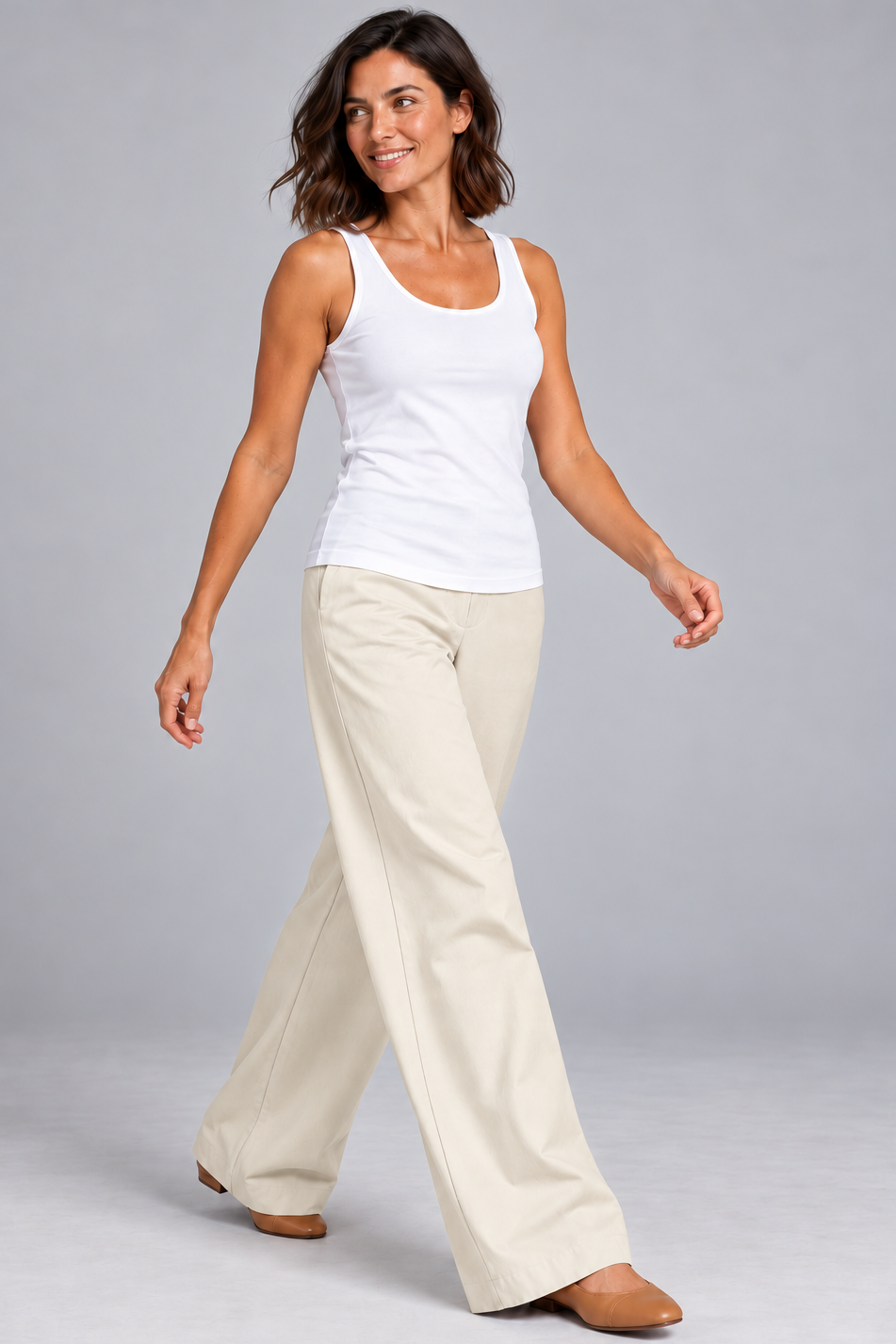 PAULA RYAN Sailor Pant - Sand Cotton Drill