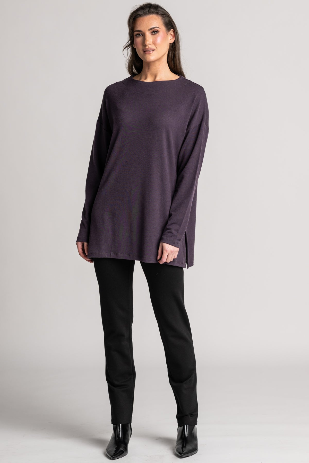 PAULA RYAN Narrow Leg Pant - Black Roma