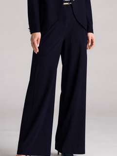 PAULA RYAN Wide Leg Pant - Navy - Paula Ryan