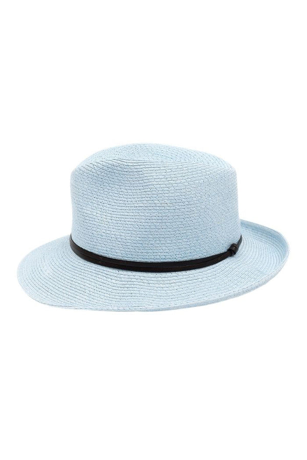 TRAVAUX EN COURS - Borsalino hat leather strap Ciel - Paula Ryan