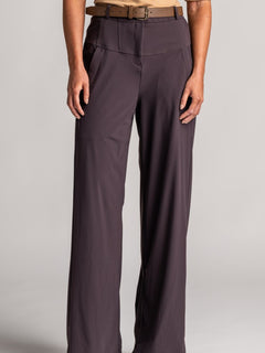 PAULA RYAN Wide Leg Pant - Cocoa Plum - Paula Ryan