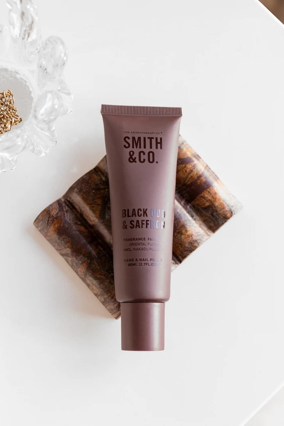 SMITH & CO Hand & Nail Pomade 80ml - Black Oud & Saffron