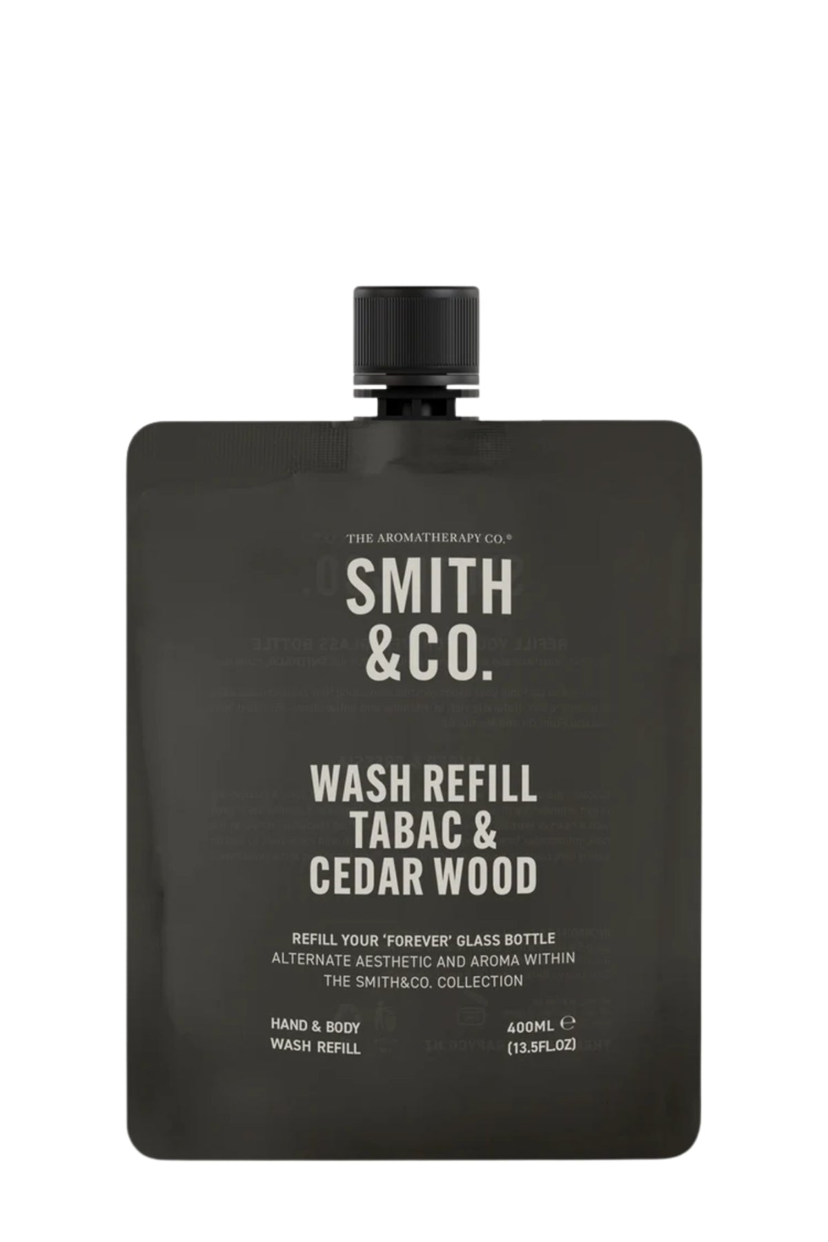 SMITH & CO Hand & Body Wash Refill 400ml - Tabac & Cedarwood