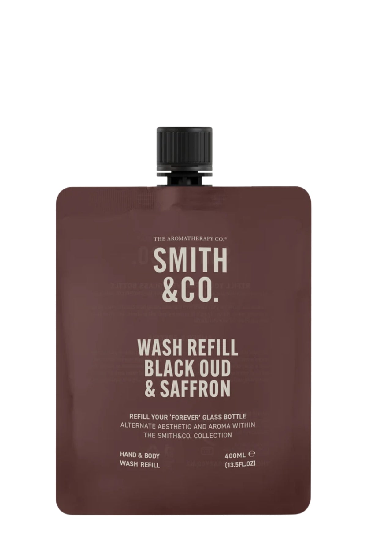 SMITH & CO Hand & Body Wash Refill 400ml - Black Oud & Saffron