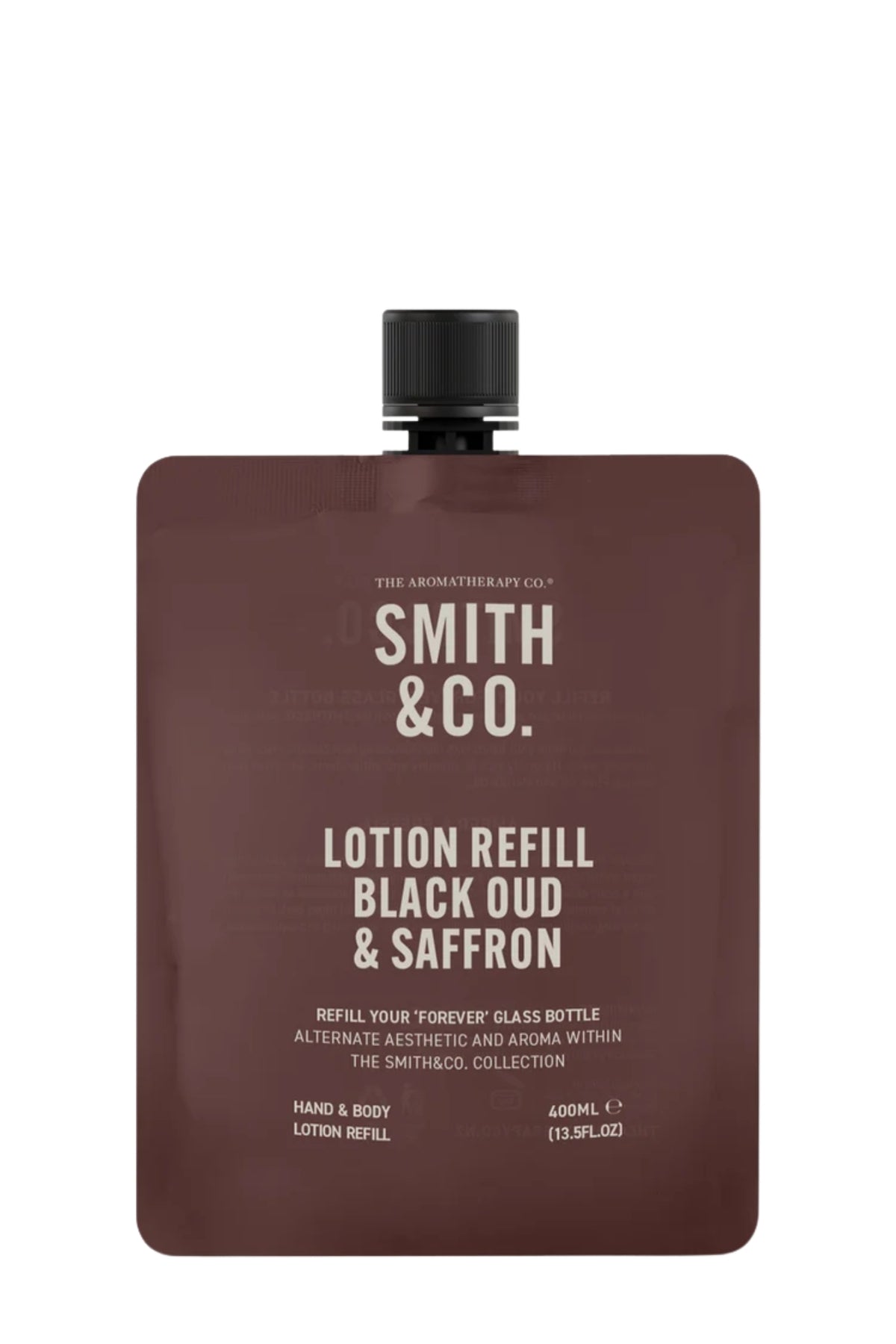 SMITH & CO Hand & Body Lotion Refill 400ml - Black Oud & Saffron