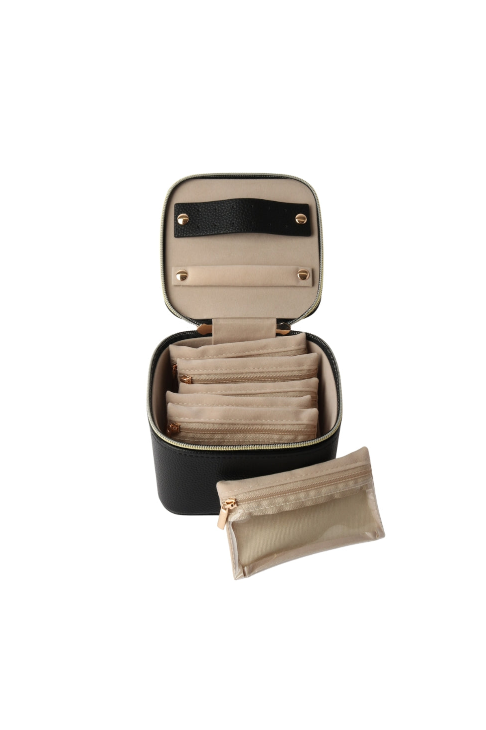 Square Jewellery Travel Box - Black - Magpie Style