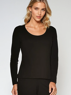PAULA RYAN Easy Fit Scoop Neck Top - Merino - Paula Ryan