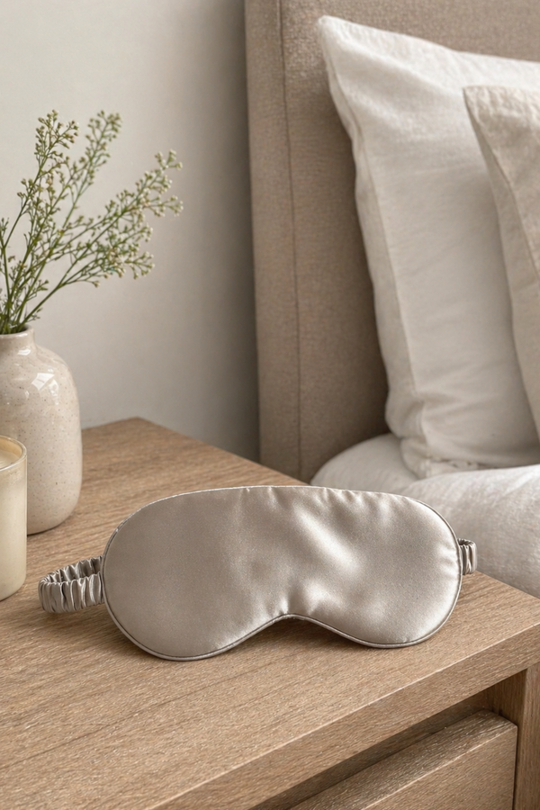 SILK SENSATION - Eye Mask - Taupe - Paula Ryan