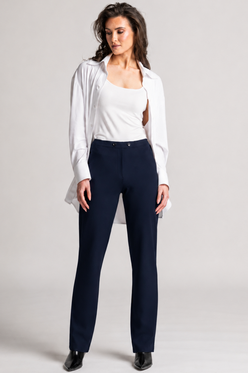PAULA RYAN Tailored Pant - Roma Navy