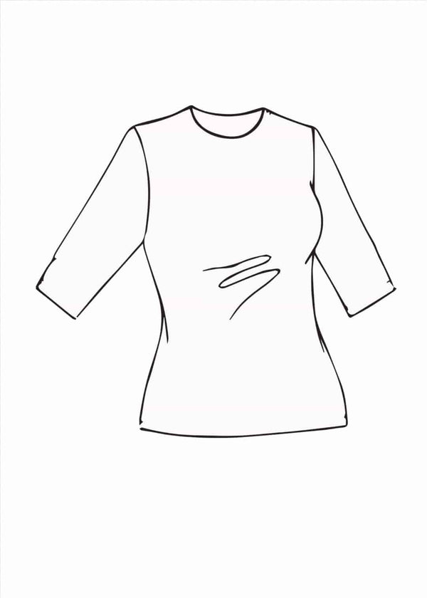 PAULA RYAN ESSENTIALS Slim Fit Half Sleeve Crew Neck - MicroModal - Paula Ryan